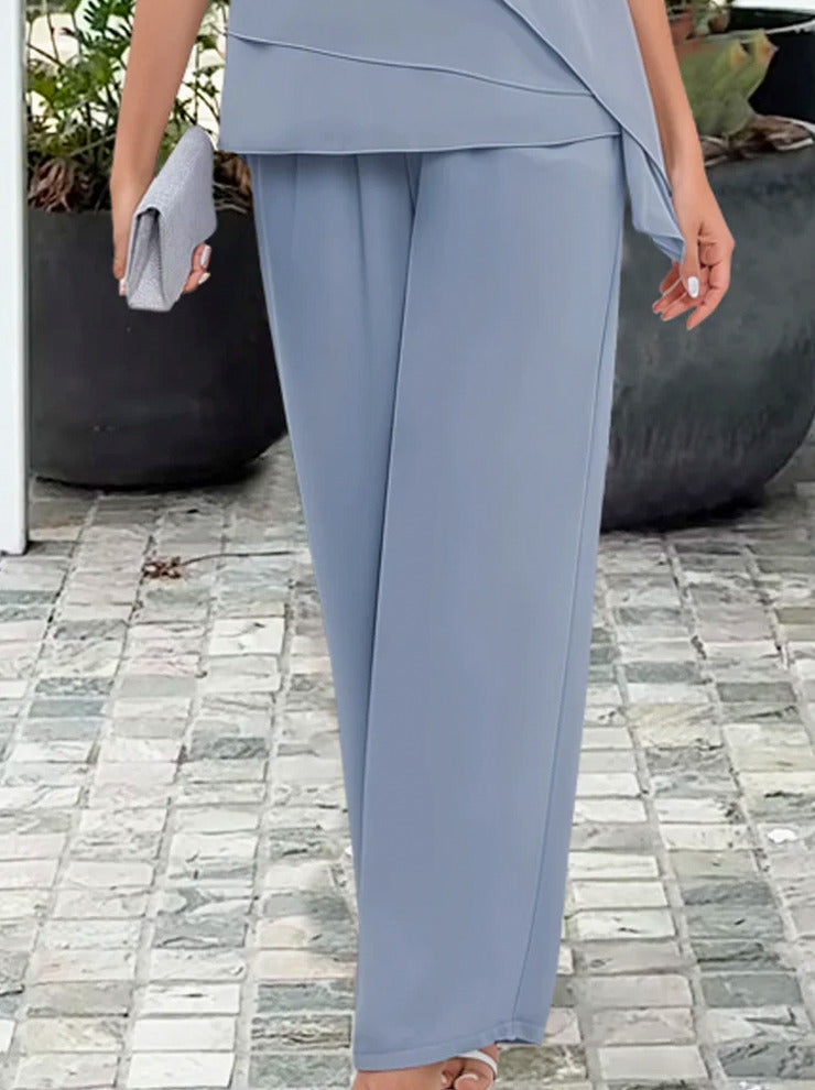 Chiffon Capelet Top and Pant Set
