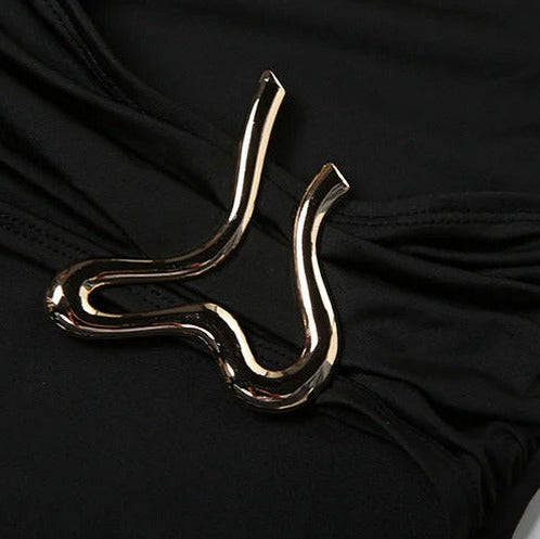 Fitted Long Sleeve Ruched Maxi Dress