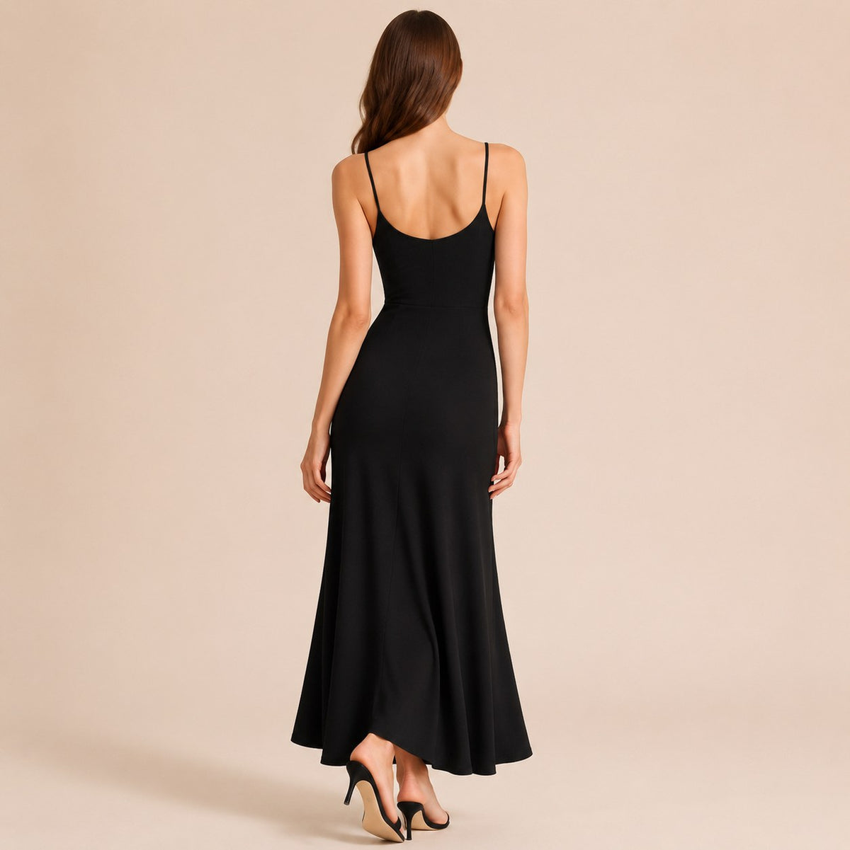 A Line Scoop Neck Maxi Dress