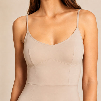 A Line Scoop Neck Maxi Dress