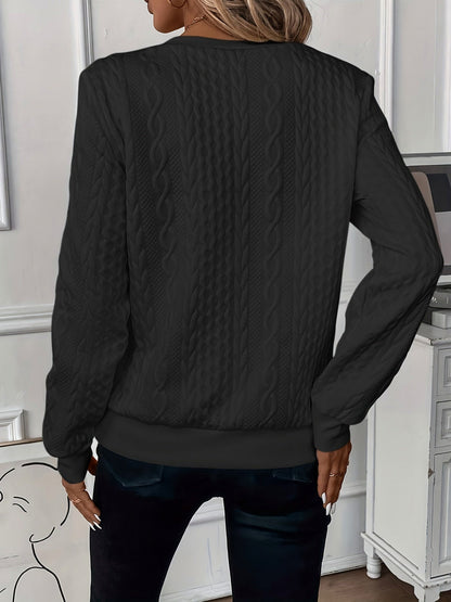 Cable Knit Half Zip Sweater
