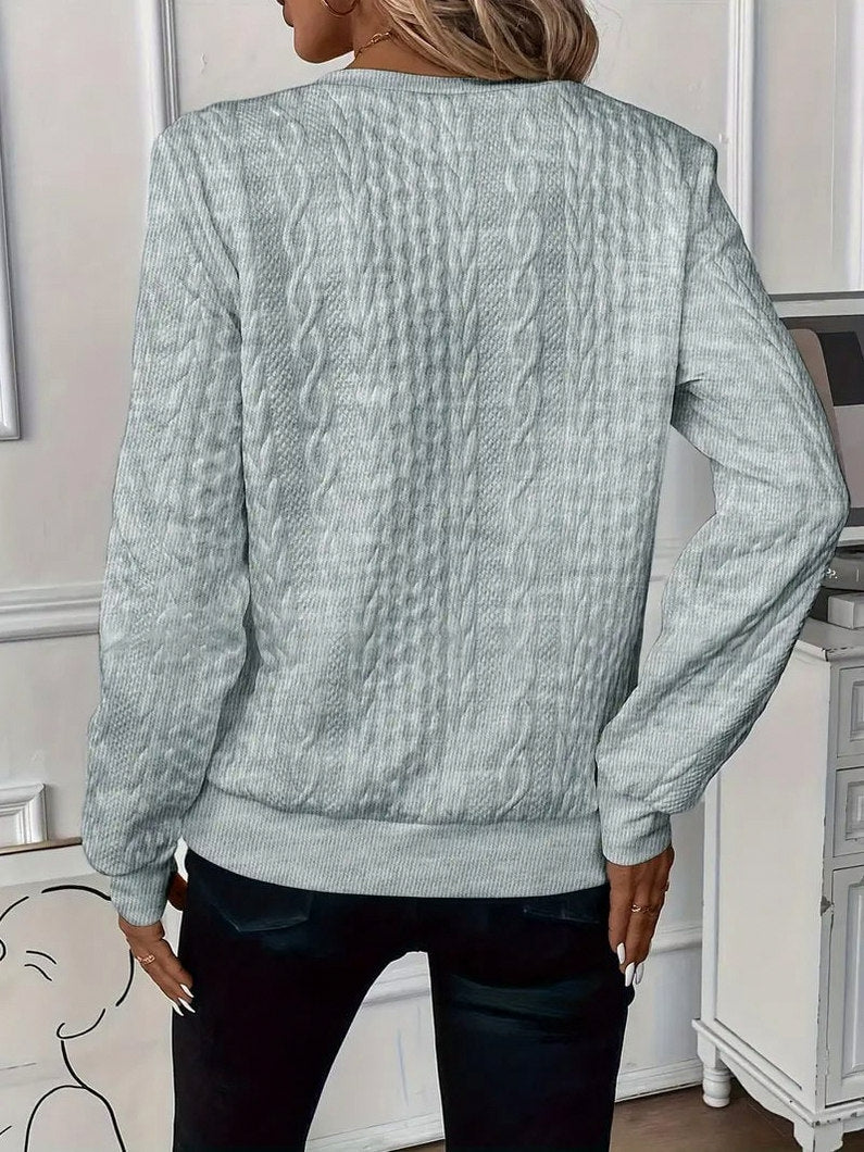 Cable Knit Half Zip Sweater