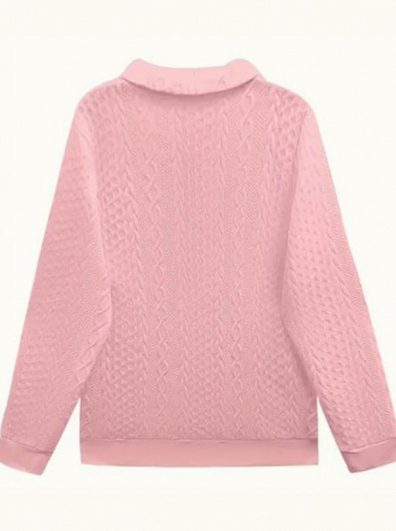 Cable Knit Half Zip Sweater
