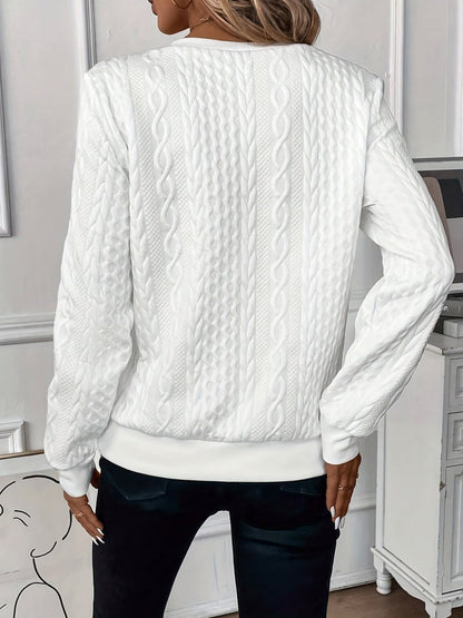 Cable Knit Half Zip Sweater