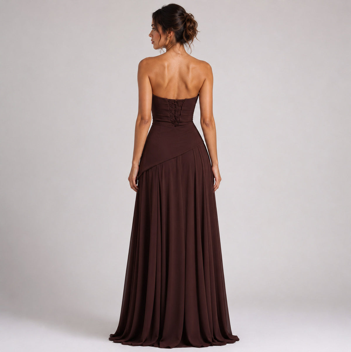 Chiffon Cowl Drop Waist Maxi Dress