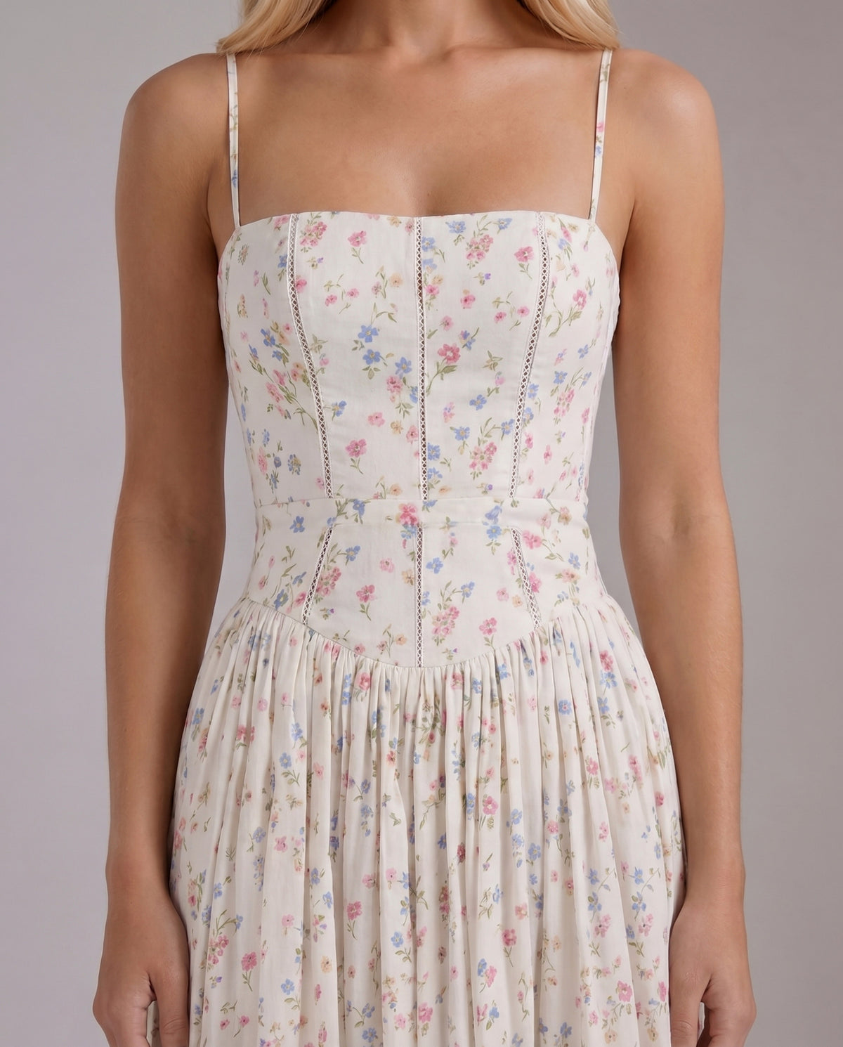 Ditsy Floral Drop Waist Maxi Dress