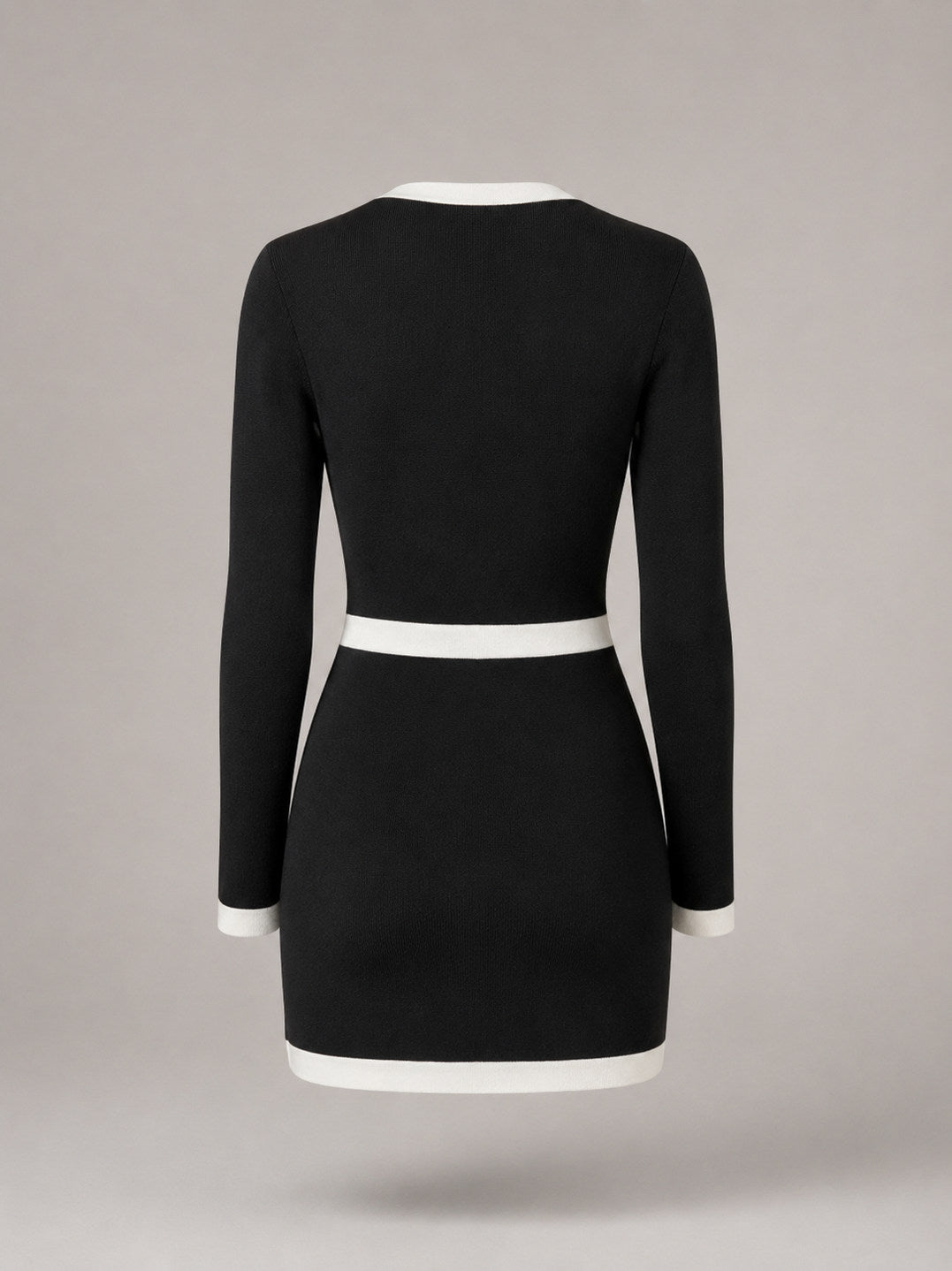 Knit Long Sleeve Mini Sweater Dress