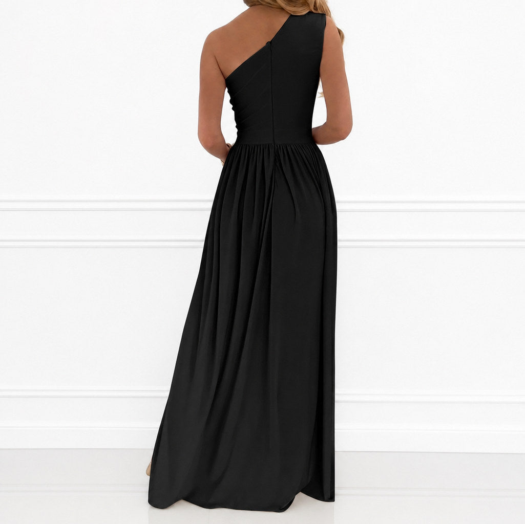 One Shoulder Cutout Maxi Dress