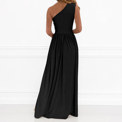 One Shoulder Cutout Maxi Dress