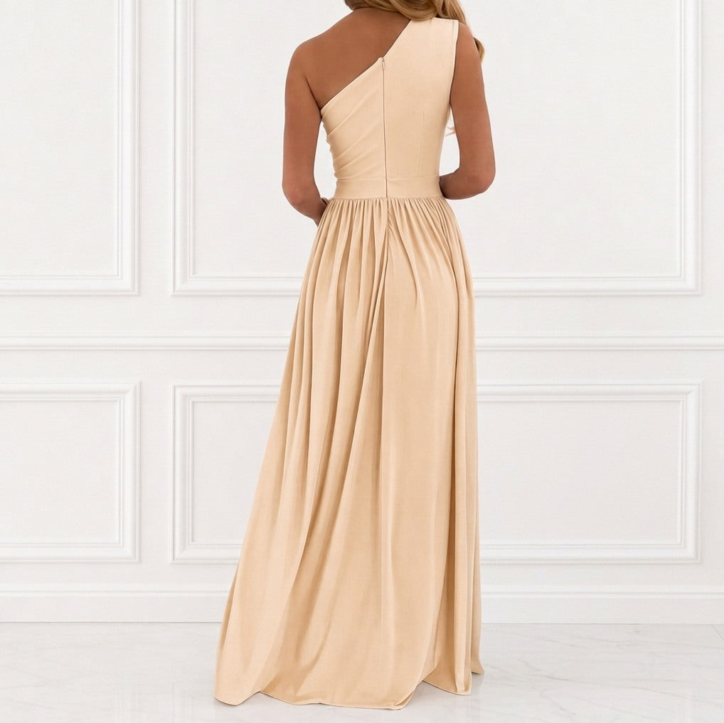 One Shoulder Cutout Maxi Dress