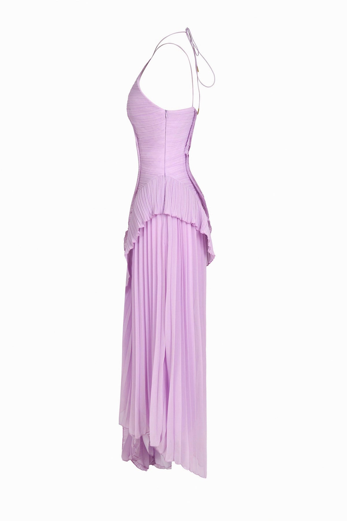Pleated Halter Maxi Dress