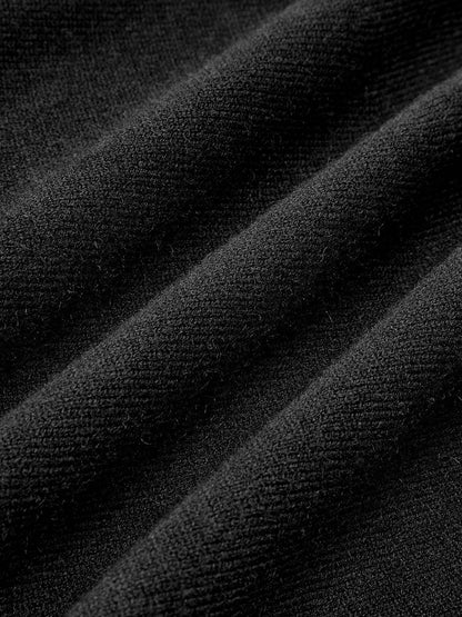 Pleated Knit A Line Mini Dress