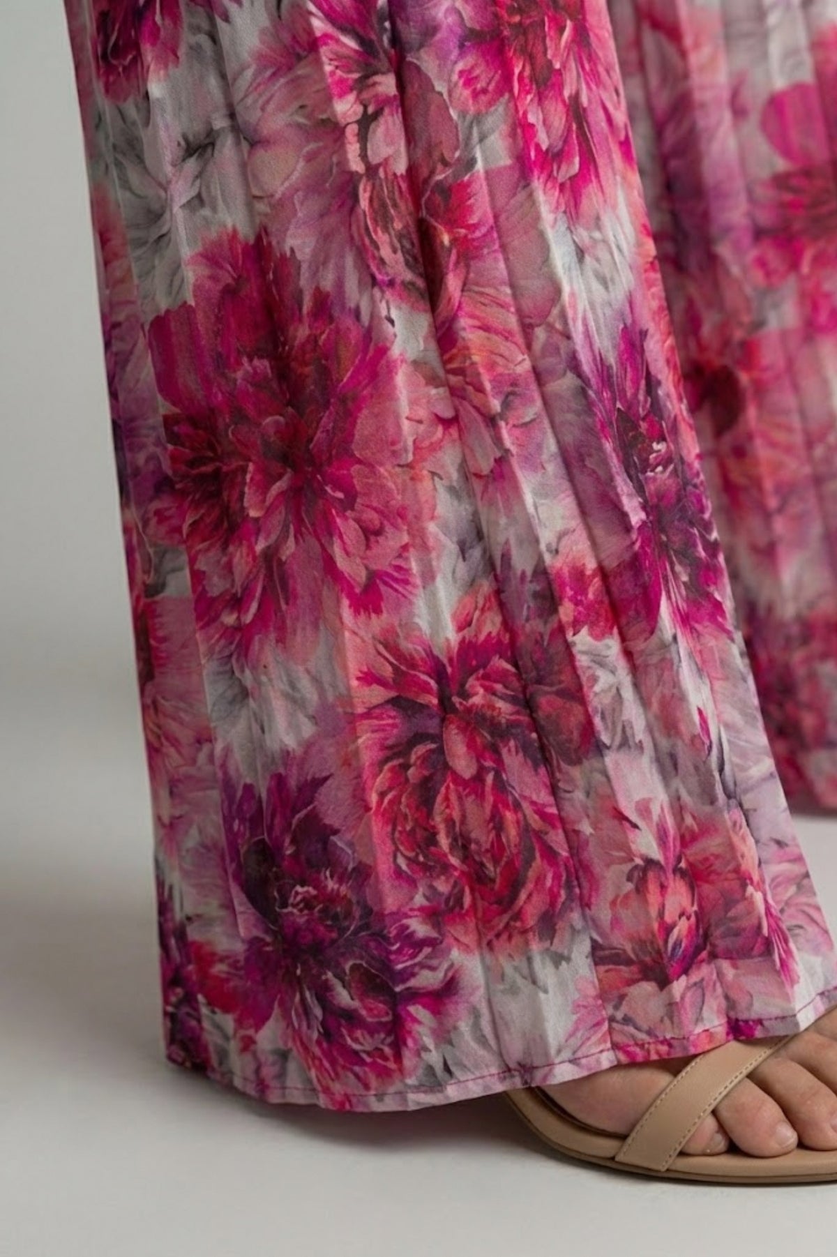 Sleeveless Top and Pleated Wide Leg Pant Set
