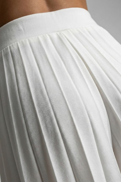 Sleeveless Top and Pleated Wide Leg Pant Set