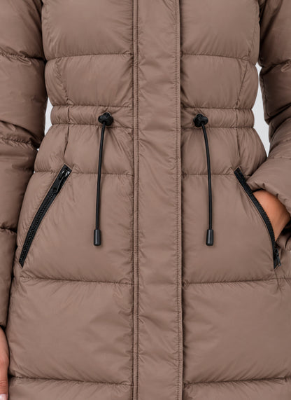Quilted Hooded Drawstring Puffer Jacket