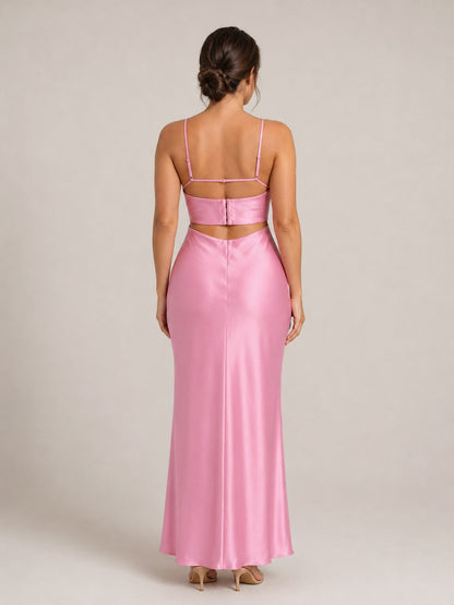 Satin Sweetheart Slip Maxi Dress