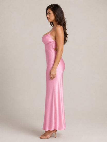 Satin Sweetheart Slip Maxi Dress