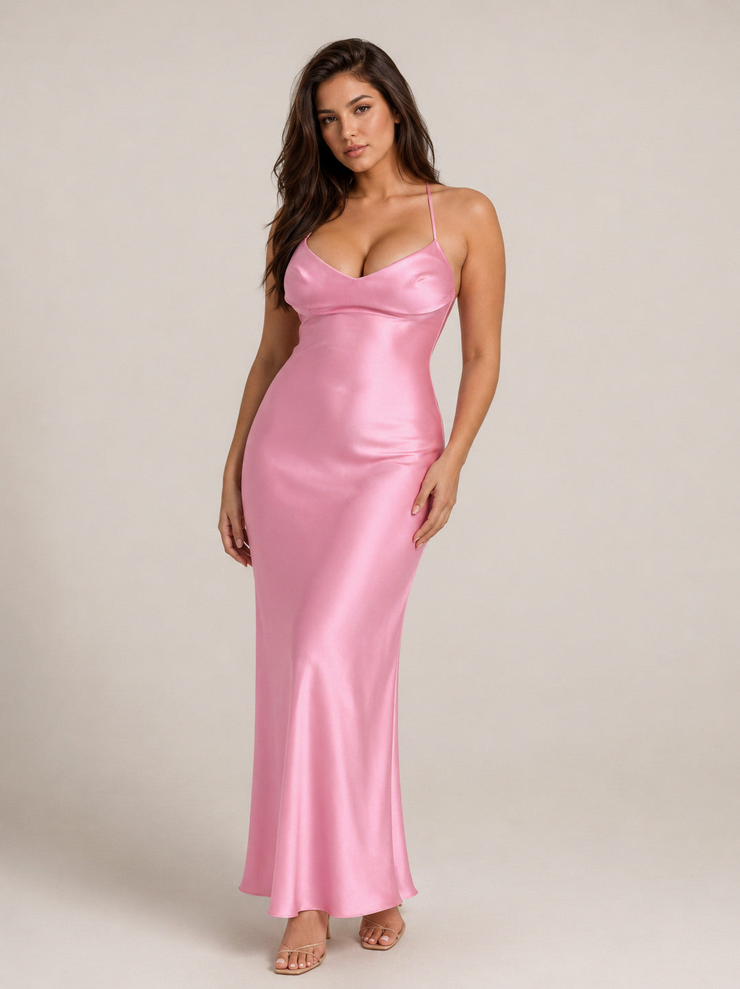 Satin Sweetheart Slip Maxi Dress