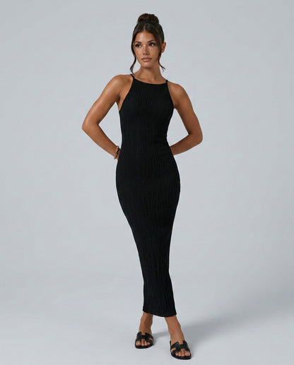 Square Neck Knit Maxi Dress