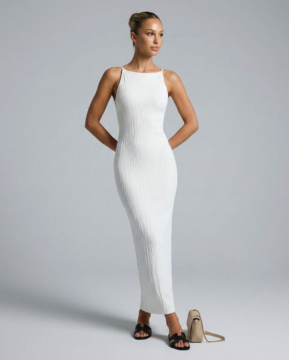 Square Neck Knit Maxi Dress