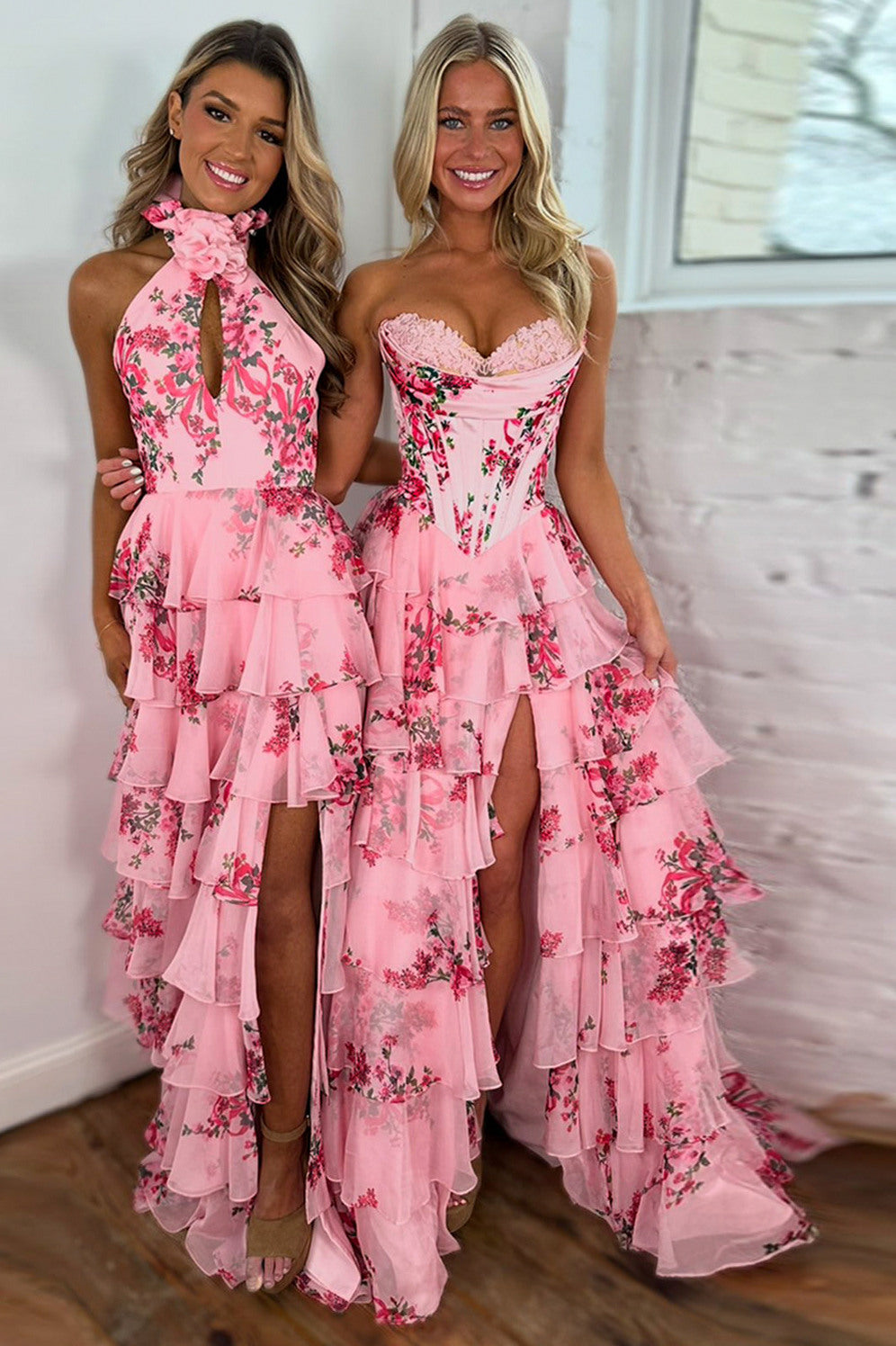 Strapless Tiered Corset Maxi Dress