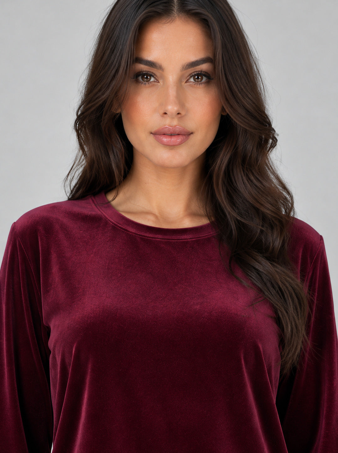 Velvet Long Sleeve Two Piece Set