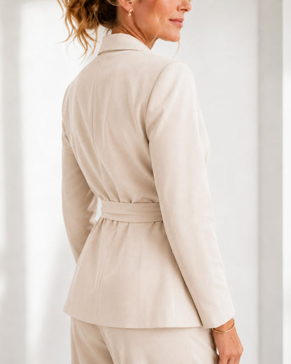 Wrap Tie Waist Two Piece Set