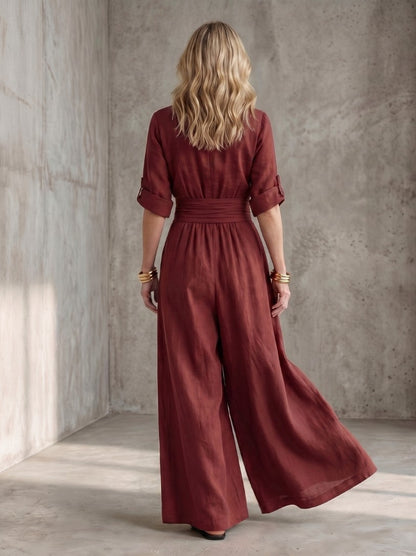 Wrap Wide Leg Jumpsuit