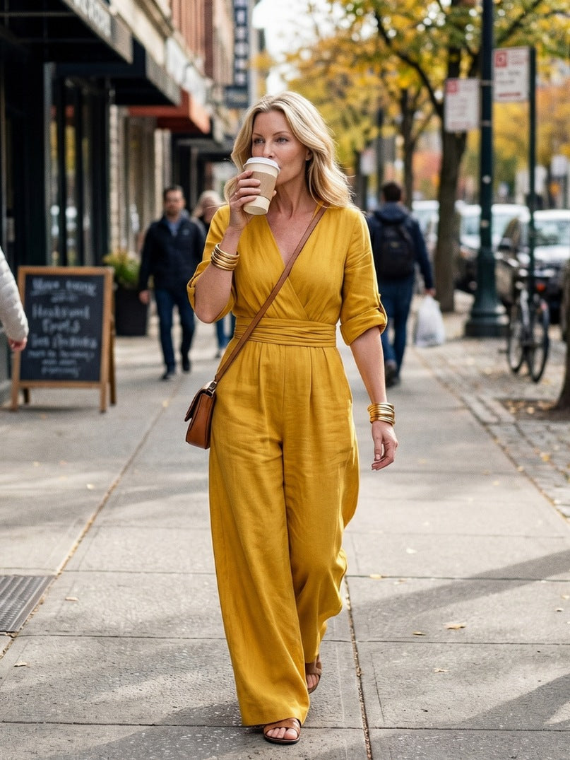 Wrap Wide Leg Jumpsuit