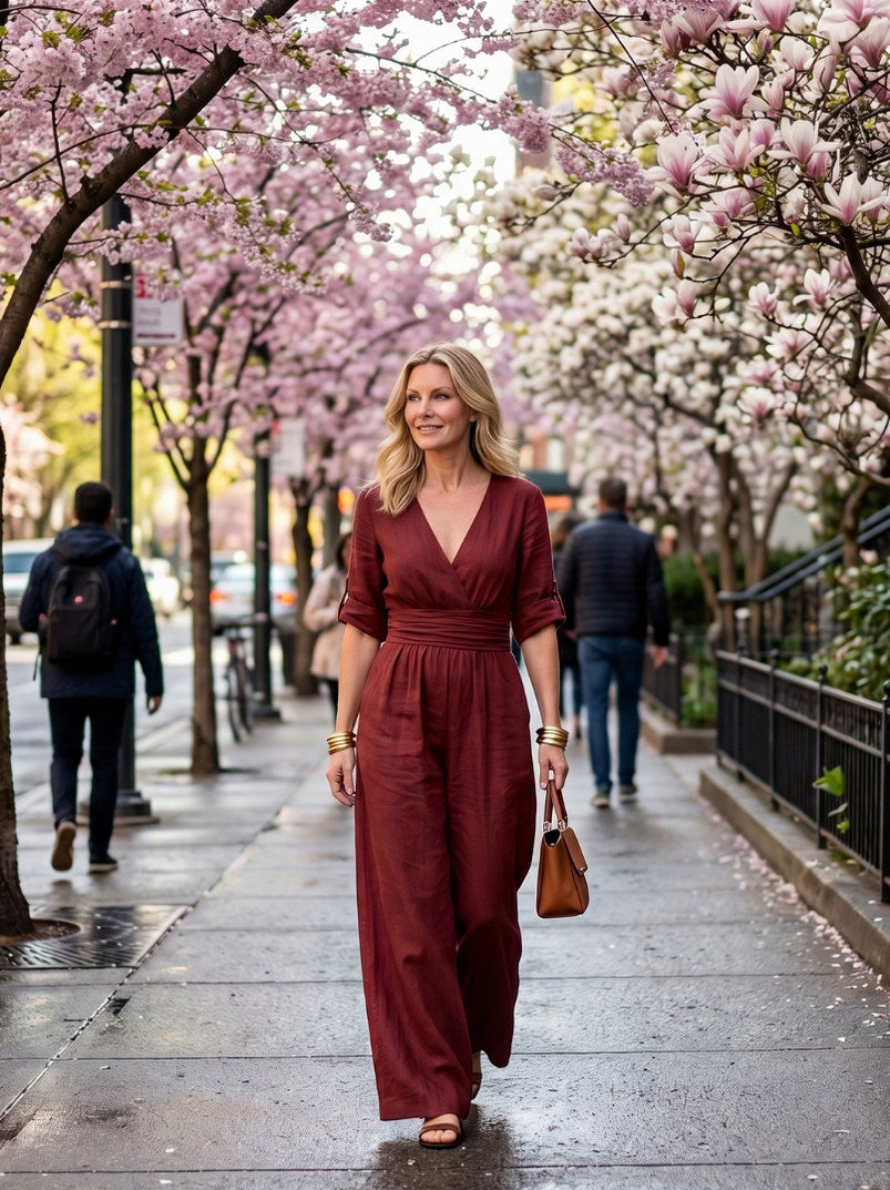 Wrap Wide Leg Jumpsuit