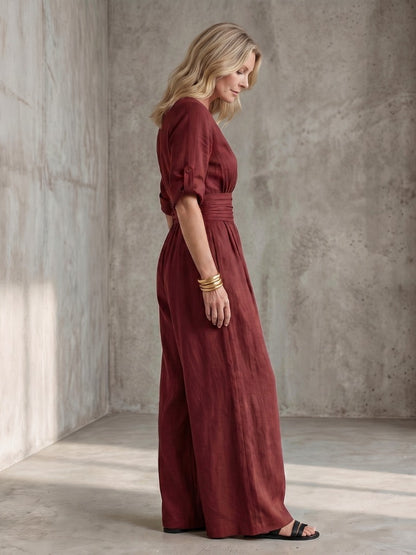 Wrap Wide Leg Jumpsuit